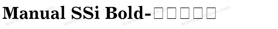 Manual SSi Bold字体转换